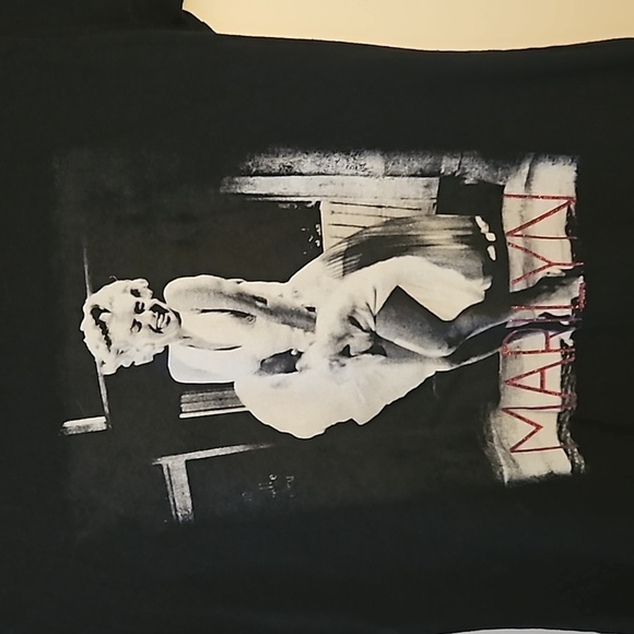 MARILYN MONROE Black Famous White Dress Scene Short Sleeve Graphic Baby Tee - Picture 4 of 5